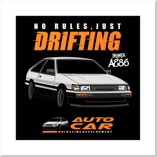 Drifting AE86 - No Rules Posters and Art